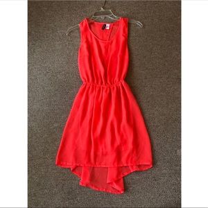 H&M Divided Neon Orange Summer Dress Size 2